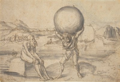 Hercules and Atlas by Lucas Cranach the Elder